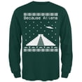 thumbnail image 1 of Parce Que Aliens Pyramide Laid Chandail de Noël Forêt Adulte T-Shirt à Manches Longues, 1 of 1