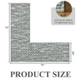 thumbnail image 4 of MeyJey Corner Kitchen Rug, 1 Piece Anti-Slip L Shape Kitchen Mat for Floor, Absorbent Runner in Front of Sink, Washable Floor Rugs for Home,Kitchen(Gray-L,24”x 71”x 71”), 4 of 8