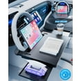 thumbnail image 5 of GUANGHUI Portable Large Steering Wheel Tray Table for Car - Adjustable Laptop Holder Desk & Food Trays, Car Tray That Fits Over Steering Wheel Cover, Eating Food & Working, Driver Office Accessories, 5 of 9