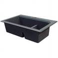 thumbnail image 3 of Transolid Radius 33in x 22in silQ Granite Drop-in Double Bowl Kitchen Sink with 5 CABEF Faucet Holes, In Grey, 3 of 4