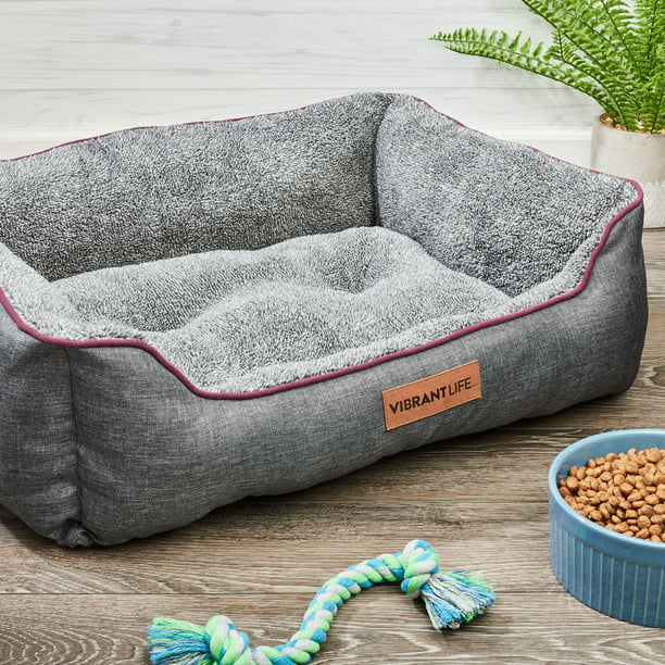 Vibrant Life Urban Lounger Pet Bed, Medium, Grey