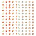 thumbnail image 1 of Assorted Flower Sparkle Sticker Sheet Pack, for Scrapbooking Laptops Journals Art DIY Craft, 120 Stickers, 1 of 5
