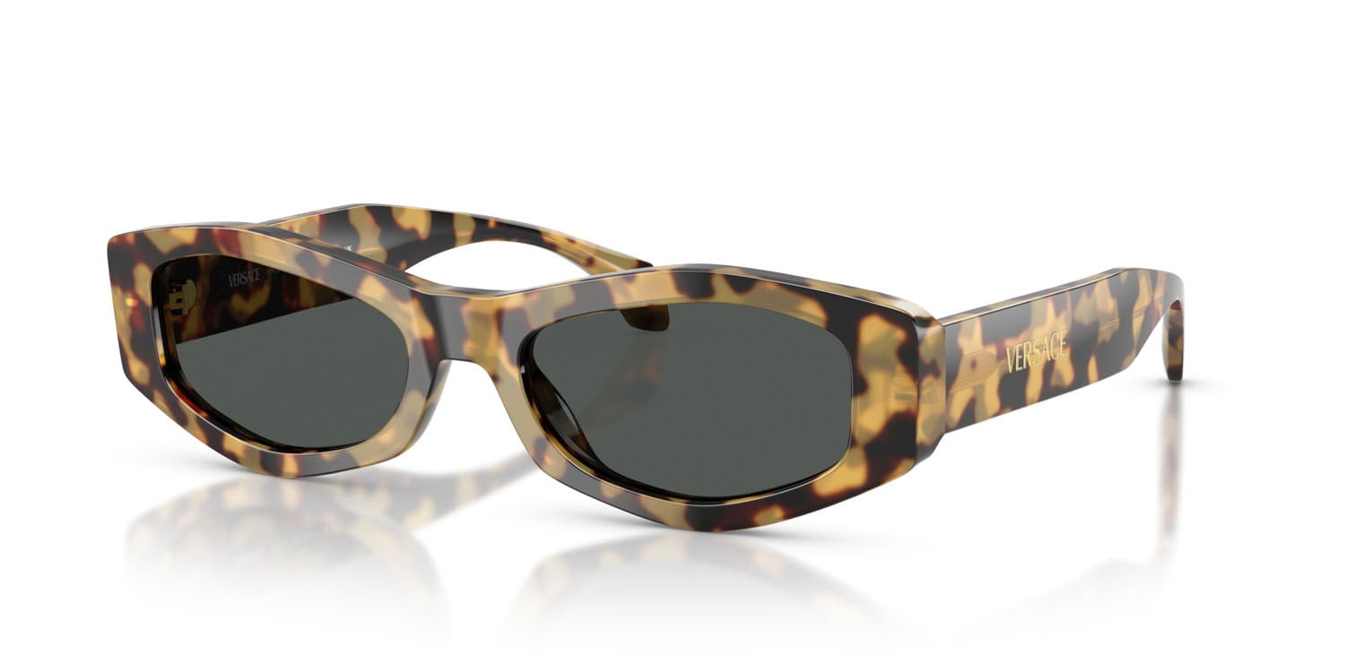 New Versace VE2258 1002MA sunglasses    Shield Wrap Pink Mirror Black & Gold Versace Unisex Sunglasses 2258 1002/87, Black Gold, Dark  main image 2
