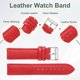 thumbnail image 3 of Correa de reloj de cuero Uxcell de 22 mm para hombres en rojo, 3 of 7