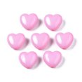 thumbnail image 2 of 100pcs Pearl Pink Heart Acrylic Beads Great for Mother's Day Gifts Making Size: about 10mm long 11mm wide 6mm thick hole: 2mm, 2 of 4