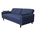 thumbnail image 4 of Sofá Cama Reclinable El Bazar Store Cancún Lino Azul Marino Brazos Separados Respaldo Abatible, 4 of 7