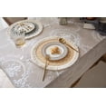 thumbnail image 4 of Round Boho Cotton Woven Placemats Set of 4 Floral Printed Macrame Tassels Table Mats Washable Heat Resistant Place Mat for Dining Room Kitchen Table Decor (Yellow,13"), 4 of 5