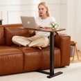 thumbnail image 6 of Kayerdos Overbed Table, Adjustable Overbed Bedside Table with Wheels, Bed Desk & Couch Desk, Rolling Over Bed Bedside Table for Hospital and Home Brown, 6 of 8