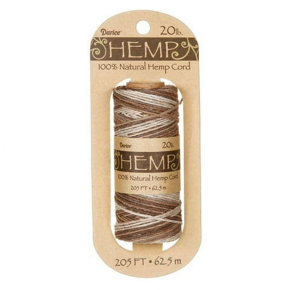 Hemp Cord: 20lb Weight, Earthy Brown, 205 feet