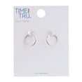 thumbnail image 5 of Time and Tru Adult Women's Silver Tone Small Metal Hoop Earring, 5 of 5