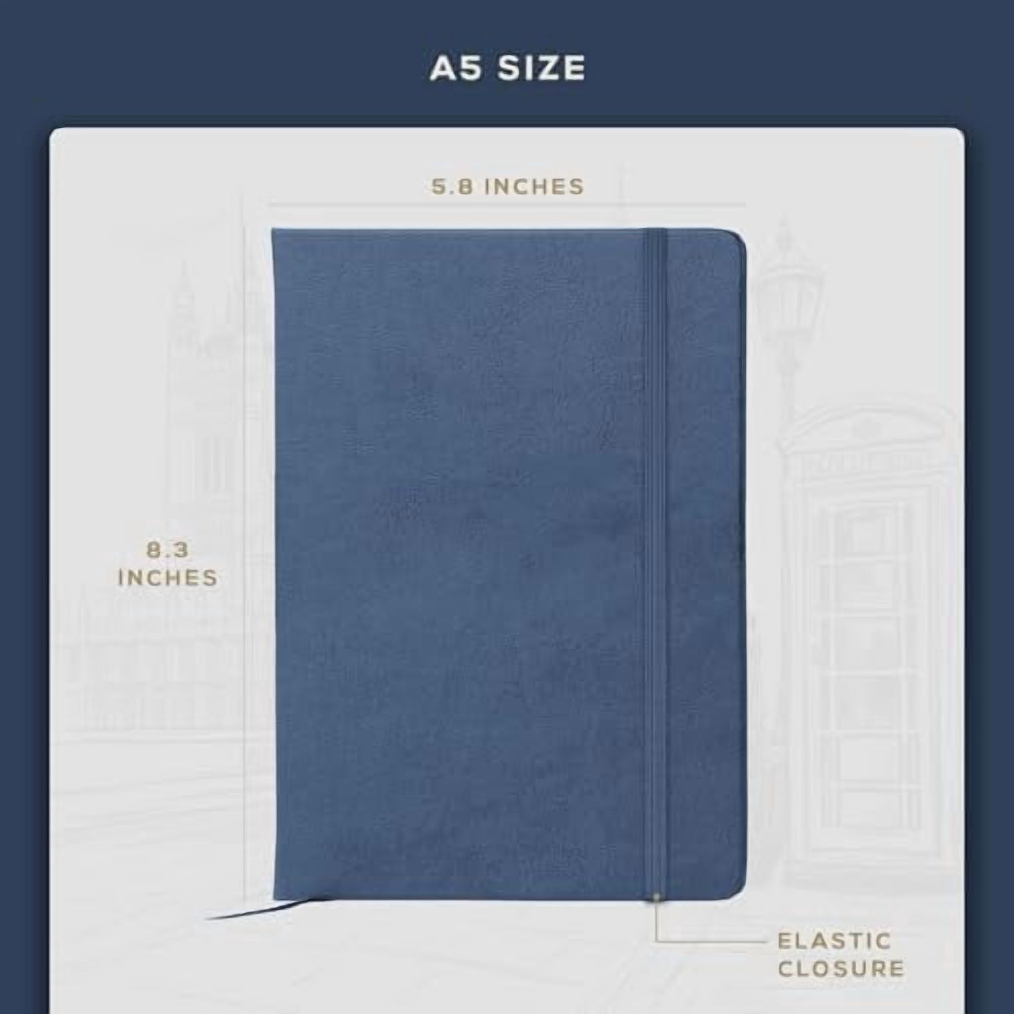 YNGLLC Premium Lined Journal Notebook, 5" x 8" (A5) Hardcover Vegan Leather Personal Diary, Thick 120gsm Ivory Cream Paper, Gift Box for Men & Women