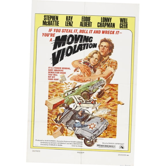Moving Violations Movie poster 12x16 Print on Metal Sign 12in x 16in Square Adults Best Posters