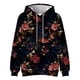thumbnail image 3 of Men's Loose Flowers Printed Hooded Sweatshirt Men's Casual Fashion Sports Sweatshirt 6XL, 3 of 4