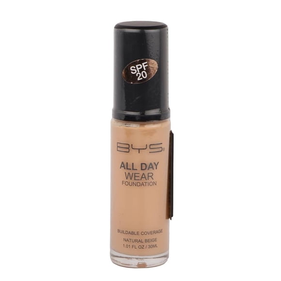 Base de maquillaje Bys líquida all day wear foundation spf 20 natural beige 30 ml
