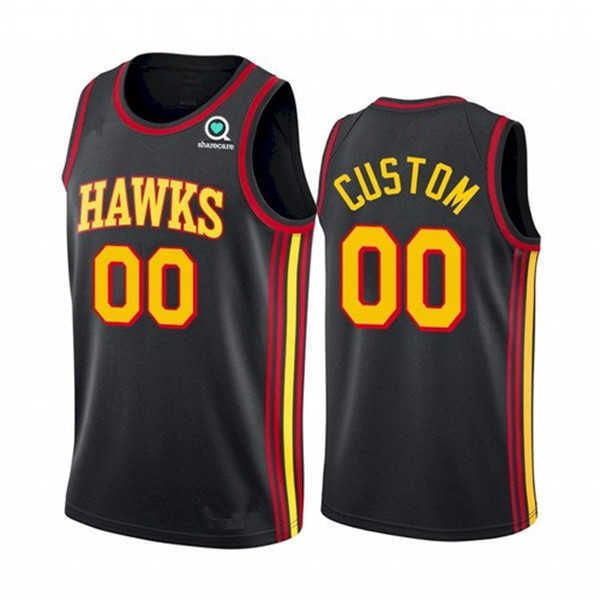 NBA_ 75th Custom Jersey Atlanta''Hawks''Men Women Youth 22 Cam Reddish ...