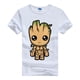 thumbnail image 3 of Camiseta con estampado de dibujos animados de Marvel I AM GROOT para mujer, blusa Kawaii de los años 90, camisetas holgadas blancas con cuello redondo, Tops de manga corta para mujer, 3 of 4