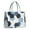 Blue Gold Hexagon, variant on Large Capacity Tote Bag,Gray and Gold Marble Golden Lines Pattern Handbag Fashion Luxury Tote Bag,15.7"x13"x 5.1" Inches,Laptop Compatible