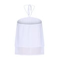 thumbnail image 5 of Njoeus Womens Basic Sleeveless Tube Top, Women Tie Halter Flowy Tank Tops Summer Double Layer Strapless Shirts Camisole, 5 of 8