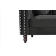 thumbnail image 5 of Uspridefurniture Hills Tufted Back Nailhead 75.2" Velvet Sofa, Black, 5 of 5