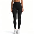 thumbnail image 6 of GXWEA Womens Work Pants Ladies Full Length Stretch Yoga Leggings Textured Hip Panel High Rise Daily Fitness Pants(XXXXL,Black), 6 of 7