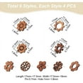 thumbnail image 4 of 36 pendientes de madera de nogal de 9 estilos con 60 tuercas de plástico para pendientes, accesorios para hacer pendientes de madera., 4 of 5
