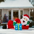 thumbnail image 3 of HiiKaa Christmas Inflatables Outdoor Decorations,7FT Long Inflatable Xmas Santa Claus,Lighted Blow Up Giant Lying Santa with Built in LED Lights, Light Up Holiday Winter Lawn Yard Garden Roof Decor, 3 of 10