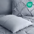 thumbnail image 3 of Bourina 3-Piece King Size Comforter Set, Pleated Design, Wrinkle-Resistant Microfiber Bedding, Aqua, 102" x 90", Lightweight & Machine Washable, All Season, 3 of 7