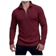 thumbnail image 6 of Yaoyar Mens 1/4 Zip Shirts Fashion Textured Golf Tshirt Classic Plain Long Sleeve Vintage Trendy Tops Spring Clothing, 6 of 7