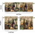 thumbnail image 2 of Red Wine Kitchen Curtains Valances and Tiers Set for Windows, Grape Bathroom Window Curtain Valance 3 Piece Sets,Kitchen Decor for Living Room,54"x 24", 2 of 6