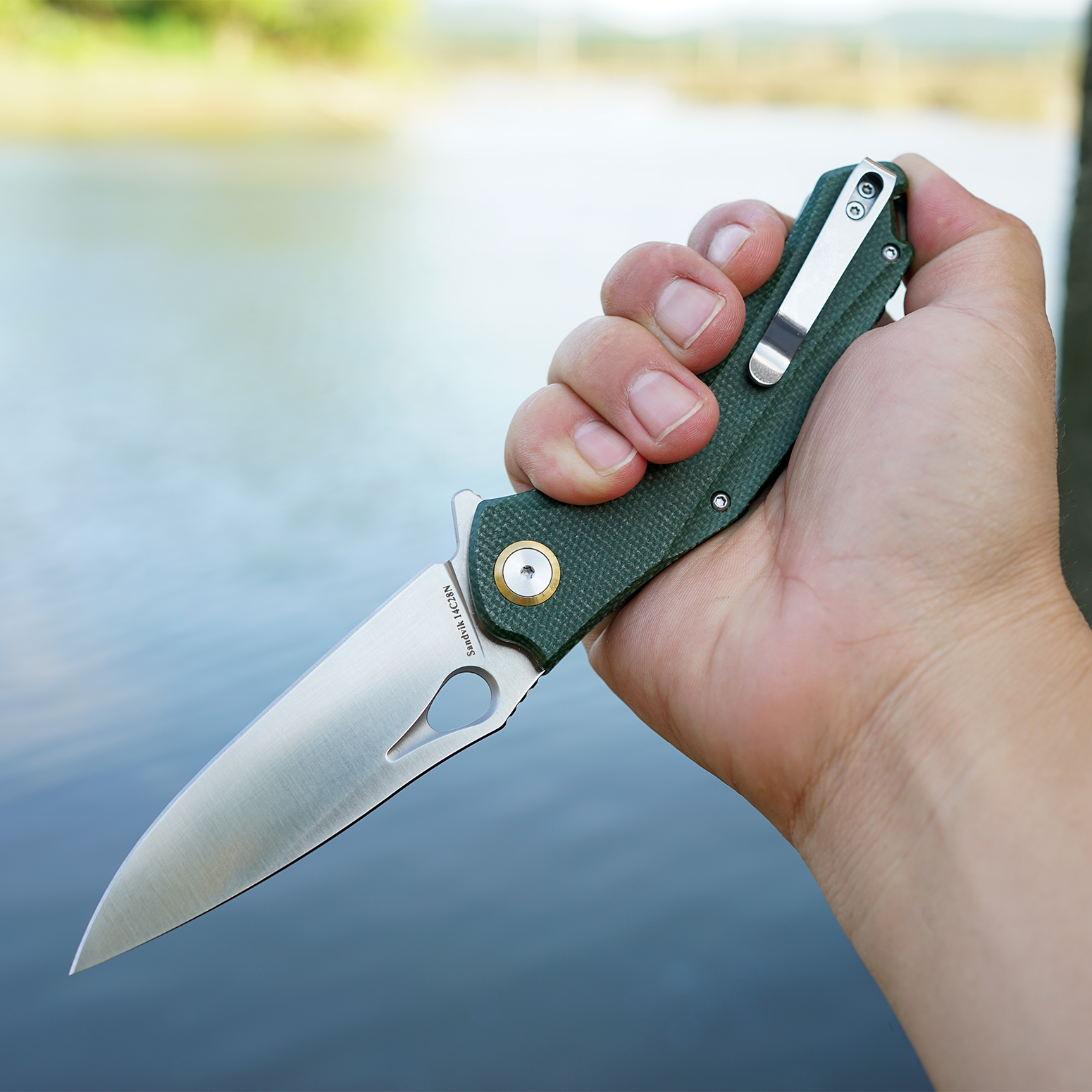 FORESAIL Praxis Pocket Folding Knife 3.62"14c28n Blade,4.8" Micarta handle.