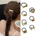 thumbnail image 3 of Papasgix Geometric Hair Ties Elastic Metal Wrap Ponytail Holder for Women Thick Hair Stylish Hair Accessories Gold Hair Jewelry, 3 of 3