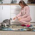 thumbnail image 4 of Set Of 2 Christmas Kitchen Rugs Christmas Snowflake Gnomes Short Kitchen Rugs and Mats Non Skid Kitchen Rugs and Matsfor Cook Home Decor (47x17+30x17 Inches), 4 of 7