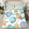 thumbnail image 2 of Erosebridal Kawaii Seashell Sheet Set Twin, Cute Starfish Bedding Sets Twin Size, Ocean Animal Decor 3pcs, 2 of 7