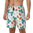thumbnail image 2 of Uemuo Floral Strawberr Pattern Mens Swim Trunks Quick Dry Board Shorts with Mesh Lining, Stretch Beach Shorts Quick Dry No-Chafing Board Shorts-, 2 of 9