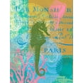 thumbnail image 2 of Robertson, Walter  25x32 Black Ornate Wood Framed with Double Matting Museum Art Print Titled - Script Seahorse, 2 of 4