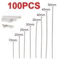 thumbnail image 1 of 100 unids 15/30/50mm 316L alfileres cabeza plana acero inoxidable suministros joyería alfileres de bola alfileres alfileres ojo para la fabricación manualidades accesorios y materiales accesorios de c, 1 of 4