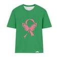 thumbnail image 3 of Oplxuo Breast Cancer Awareness Tops for Women Short Sleeve Cute Pink Ribbon Shirts Causal Crewneck Loose Tshirt Blouse, 3 of 3