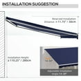 thumbnail image 6 of Outsunny 16' x 10' Electric Retractable Awning, Sun Shade Shelter with Remote Controller and Crank Handle for Deck, Balcony, Yard, Dark Blue, 6 of 10