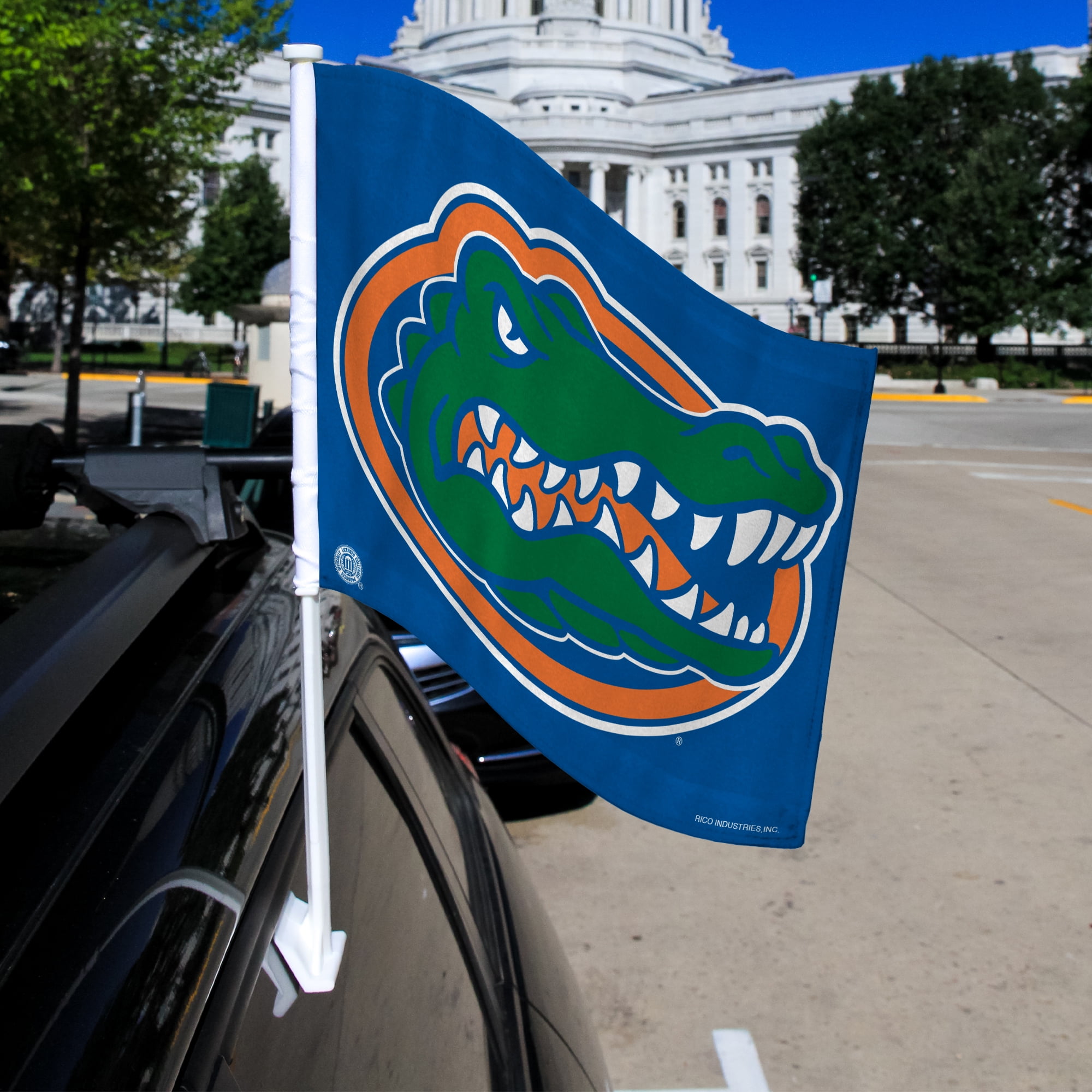 Rico Industries Cincinnati Football Double Sided Car Flag - 16' x 19' -  Strong Pole that Hooks Onto Car/Truck/Automobile 