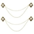 thumbnail image 1 of Unique Bargains 2 Pack Sweater Clips Vintage Cardigan Collar Clips with Chain(Gold), 1 of 6