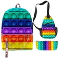 thumbnail image 1 of Mochila Escolar Con Estampado De Burbujas De Arcoíris De 3 Uds., Bolsa De Mensajero, Estuche Para Lápices, Mochila Para Niños, Mochila Impermeable Para Niñas Y Niños matsuzay AP007537-01, 1 of 6