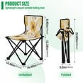 thumbnail image 3 of Outdoor Folding Chair 14.46x14.46x22.83 Inches, Camping Folding Chair Easy to Carry Ideal for Outdoor Picnics Camping Park Fishing Yellow Flower, 3 of 8