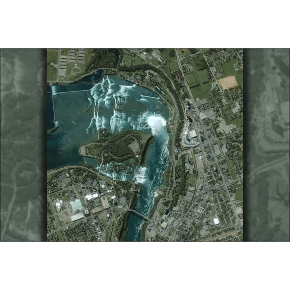 24"x36" Gallery Poster, Niagara Falls Aerial