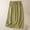 Green, variant on Womens Linen Skirt Elastic High Waisted Casual Straight Cotton Linen Casual Comfy Midi Skirt with Slit Pockets