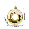 thumbnail image 3 of CuiLiyq Christmas Tree Ornaments, Artificial Donut Pendants, Christmas Decorations Outdoor Indoor Wall and Xmas Tree Ornaments for Xmas Party Supplies Favors (Gold), 3 of 7