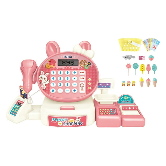 Caja registradora, supermercado, juguetes, juegos de rol, caja registradora, juegos de simulación para niños Helado de conejo