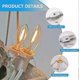 thumbnail image 3 of Set of 4 Accessory Cord with Led Light Bulb, 6Ft Blow Mold Indoor String Lights, C7/E12 2700K Warm White, 3 of 5
