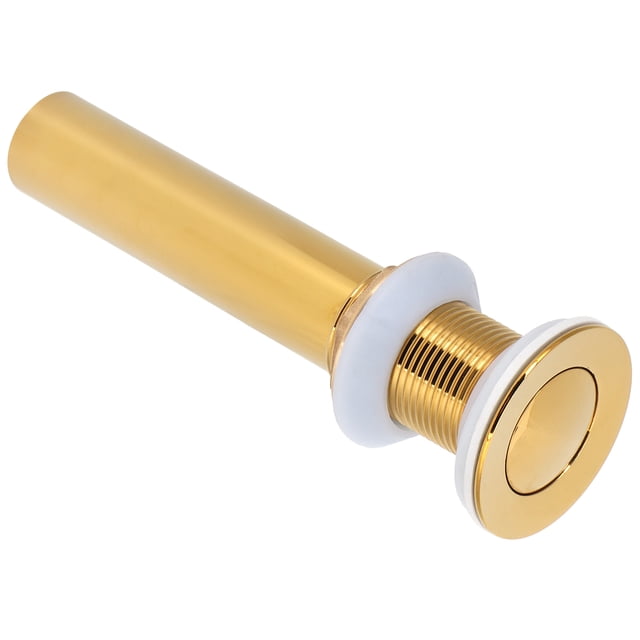 Desagüe de lavabo de baño, desagüe de lavabo dorado sin accesorios de baño Desagüe de lavabo de baño de ingeniería de precisión