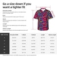 thumbnail image 3 of KLL Men's Hawaiian Shirt Short Sleeve Button Down Beach Shirts-Colorful Snake, 3 of 5