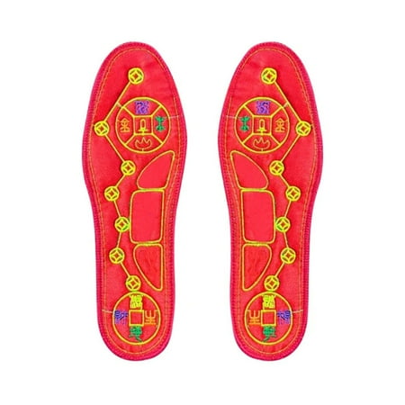 

Red Zodiac Auspicious Insole Exercise Shock Absorption Soft Elastic Shoe-Pad for Boots Sneakers Slippers 43